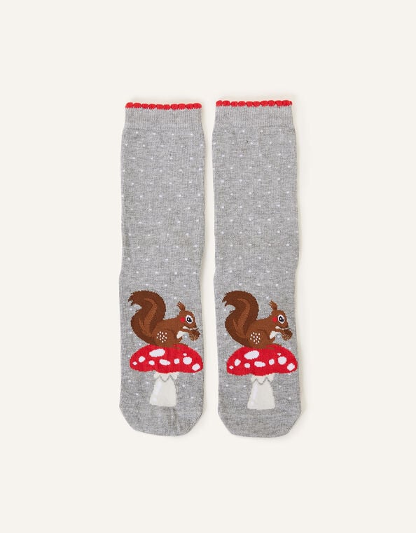 Squirrel and Mushroom Socks, , large