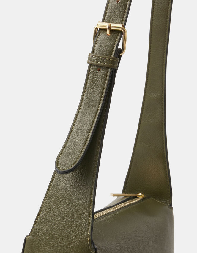Plain Crossbody Bag, Green (OLIVE), large