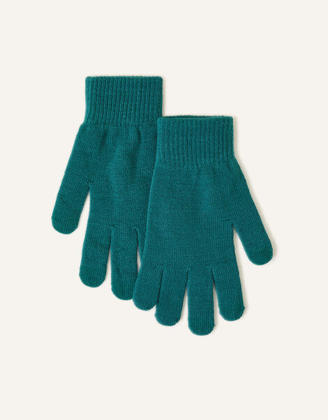 Super-Stretch Touchscreen Gloves, Teal (TEAL), large