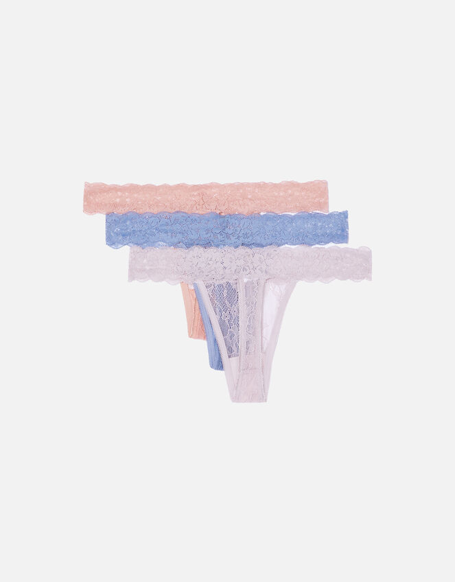 Lace Thong Multipack, Multi (BRIGHTS-MULTI), large