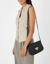 Britney Bee Cross-Body Bag, Black (BLACK), large