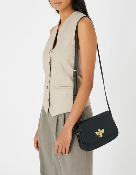 Bee Cross-Body Bag, Black (BLACK), large