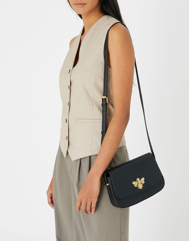 Britney Bee Cross-Body Bag, Black (BLACK), large