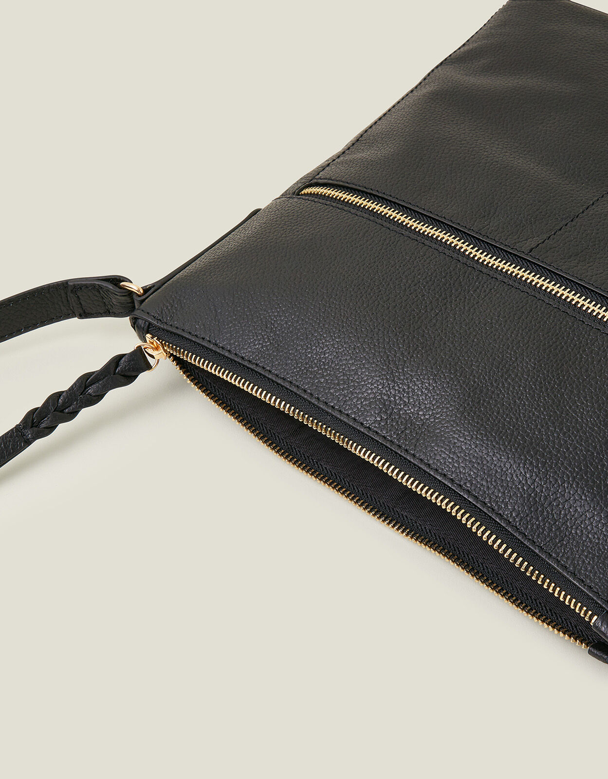 Leather Large Messenger Bag Black | Shop All | Accessorize UK