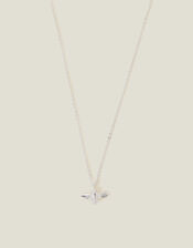 Sterling Silver-Plated Bee Pendant Necklace, , large