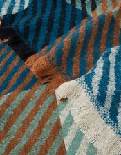 Check Knit Blanket Scarf, , large