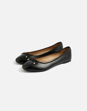 Plain Ballerina Flats, Black (BLACK), large