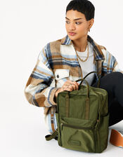 Frida Canvas Backpack , Green (KHAKI), large