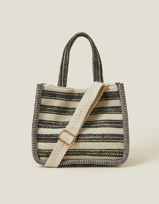 Mini Woven Stripe Handbag, , large
