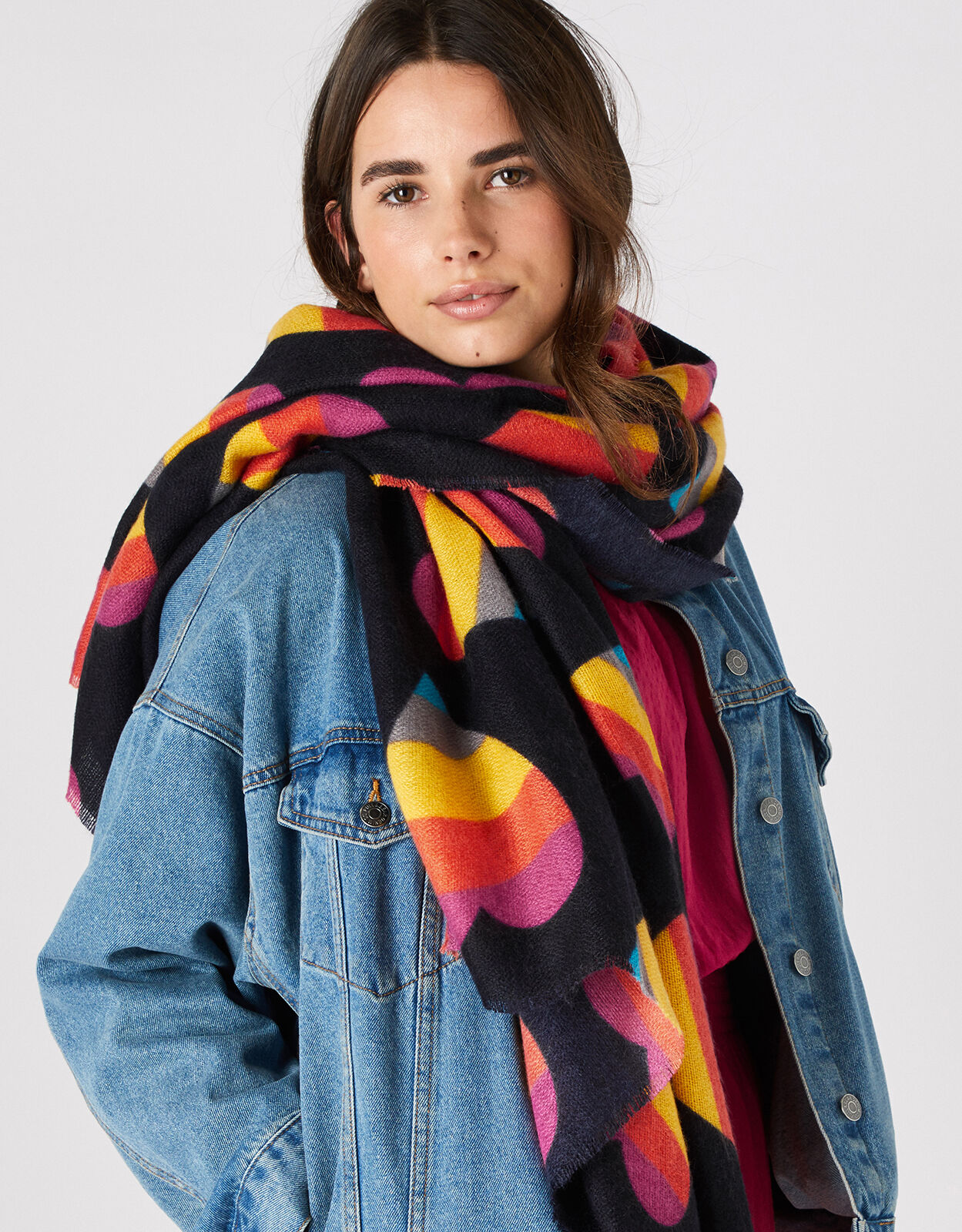 Accessorize rainbow scarf sales
