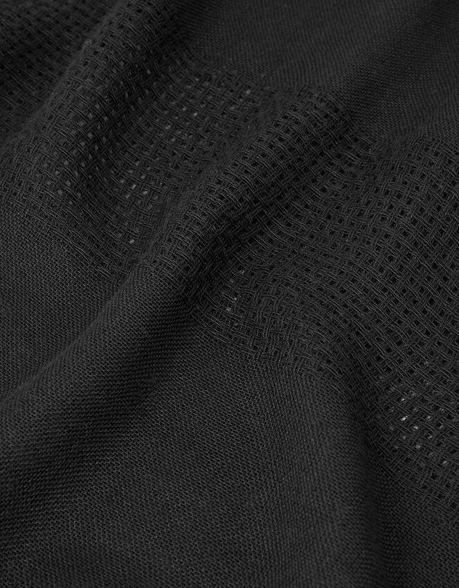 Waffle Stripe Textured Scarf, , large
