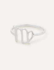 Sterling Silver Zodiac Virgo Ring, Silver (ST SILVER), large