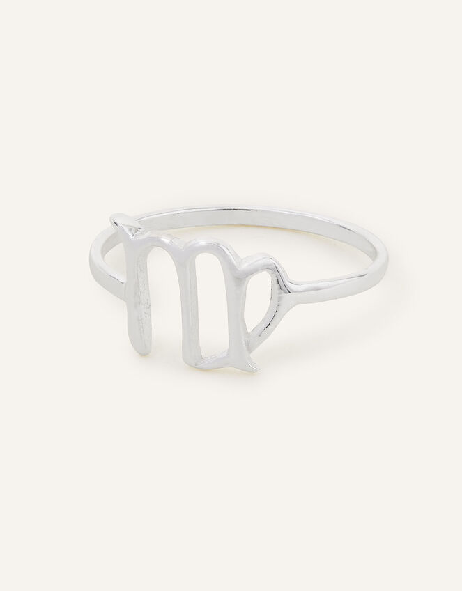 Sterling Silver Zodiac Virgo Ring, Silver (ST SILVER), large
