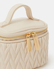 Chevron Quilted Make Up Bag, , large
