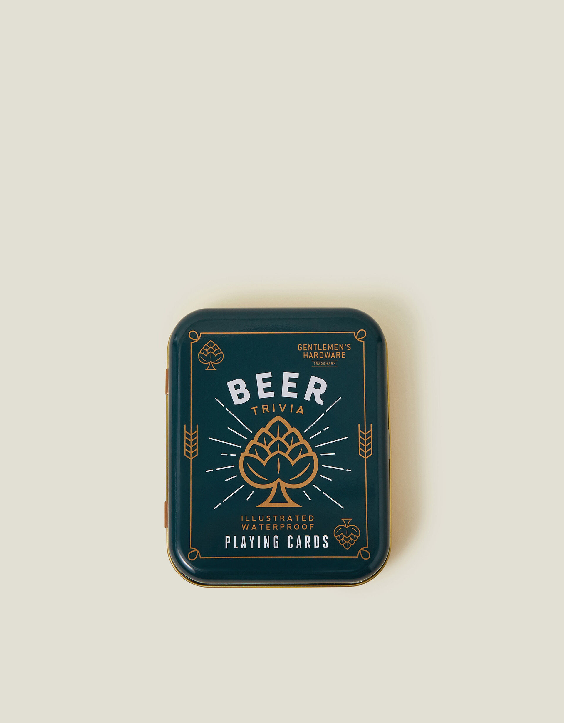 accessorize Gentlemen's Hardware Waterproof Beer Trivia Playing Cards