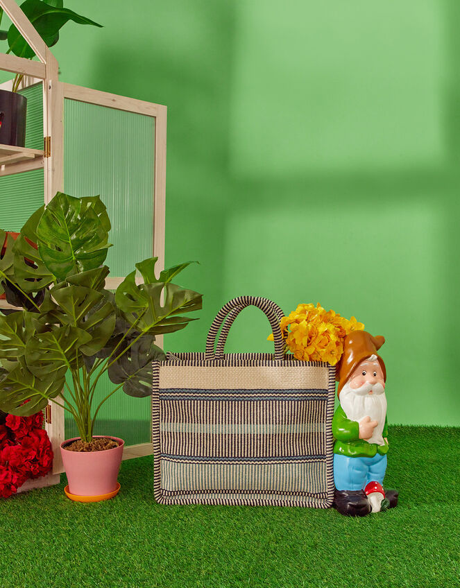 Stripe Woven Large Handheld Bag, , large