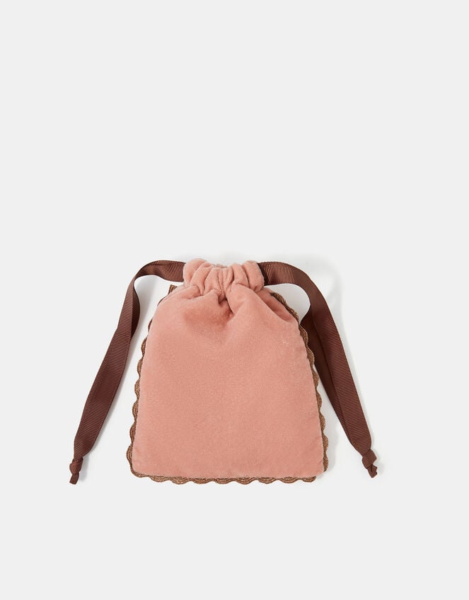 Sausage Dog Velvet Drawstring Pouch, , large