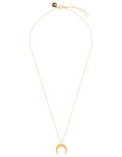 Gold-Plated Sparkle Horn Necklace, , large