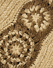 Crochet Raffia Beach Bag, , large