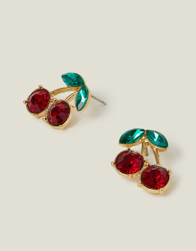 Gemstone Cherry Stud Earrings, , large