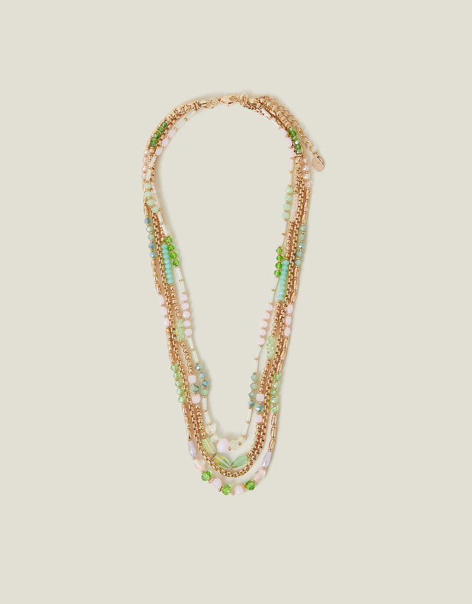 Mix Bead Layered Necklace, , large