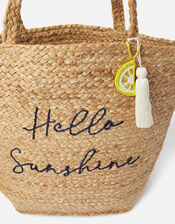 Hello Sunshine Slogan Shoulder Bag, , large