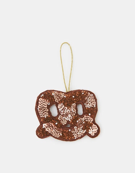 Pretzel Sequin Christmas Tree Decoration, , large