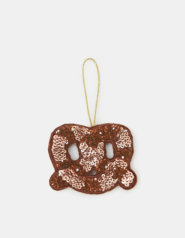Pretzel Sequin Christmas Tree Decoration, , large