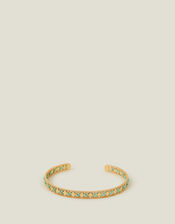 14ct Gold-Plated Threaded Bangle, , large