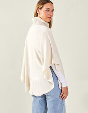 Cable Knit Poncho, , large