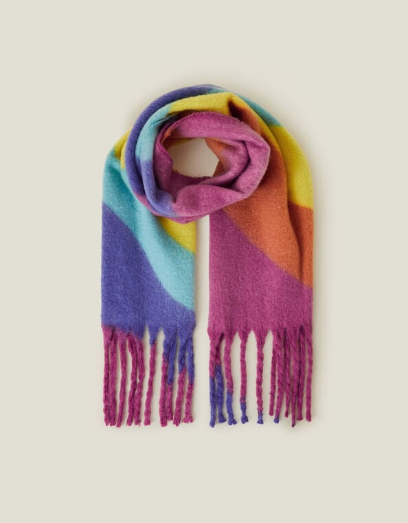 Rainbow Wave Super-Soft Scarf, , large