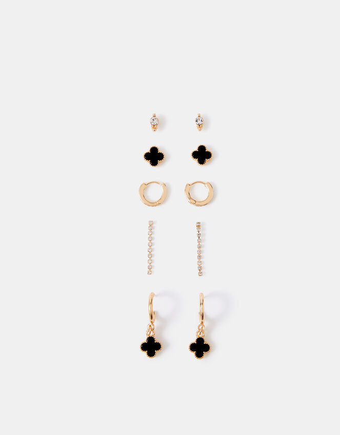 5-Pack Clover Stud & Hoop Earrings, , large