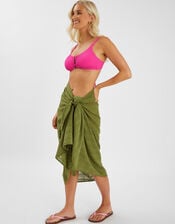 Check Tassel Sarong, , large