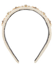 Embellished Lace Headband, , large