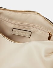 Contrast Trim Shoulder Bag, , large