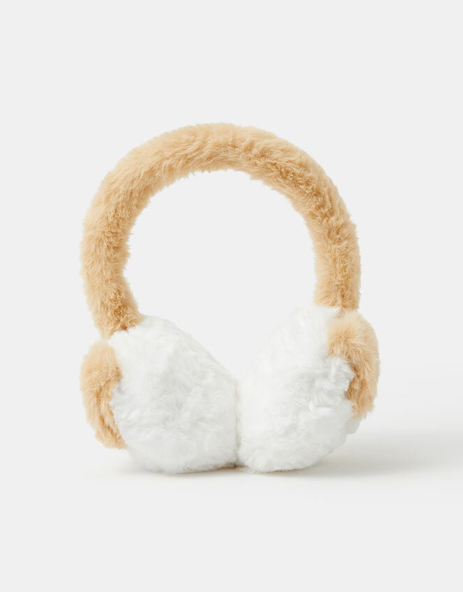 Girls Fluffy Dog Earmuffs, , large