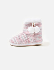Knitted Slipper Boots, Multi (PASTEL-MULTI), large