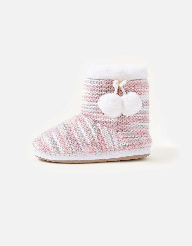 Knitted Slipper Boots, Multi (PASTEL-MULTI), large