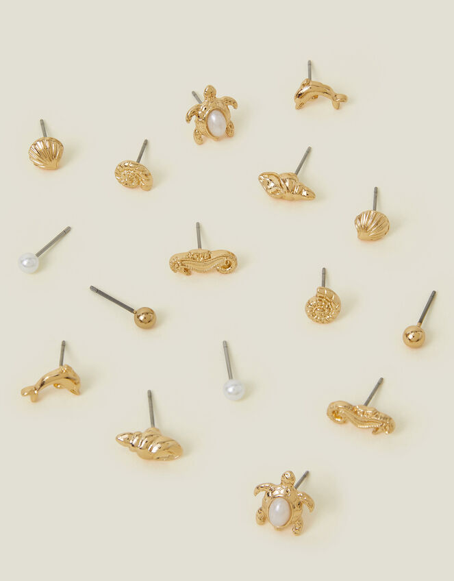 8-Pack Under The Sea Stud Earrings, , large