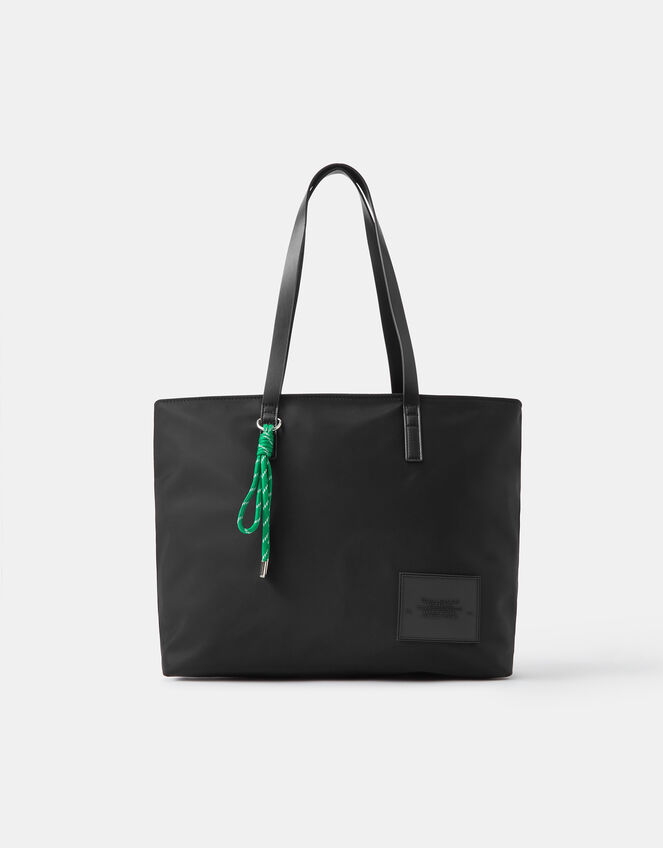 Harper Nylon Laptop Tote Bag, Black (BLACK), large