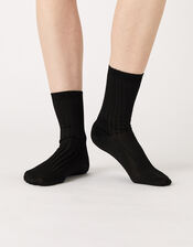 Slinky Ribbed Ankle Socks, , large