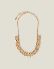 Triangle Molten Statement Necklace, Gold (GOLD), large