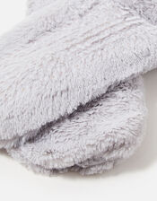 Fluffy Slipper Socks, Grey (GREY), large