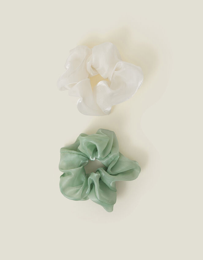 2-Pack Organza Hair Scrunchies, , large