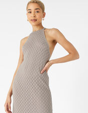Knitted Midi Dress , Brown (TAUPE), large