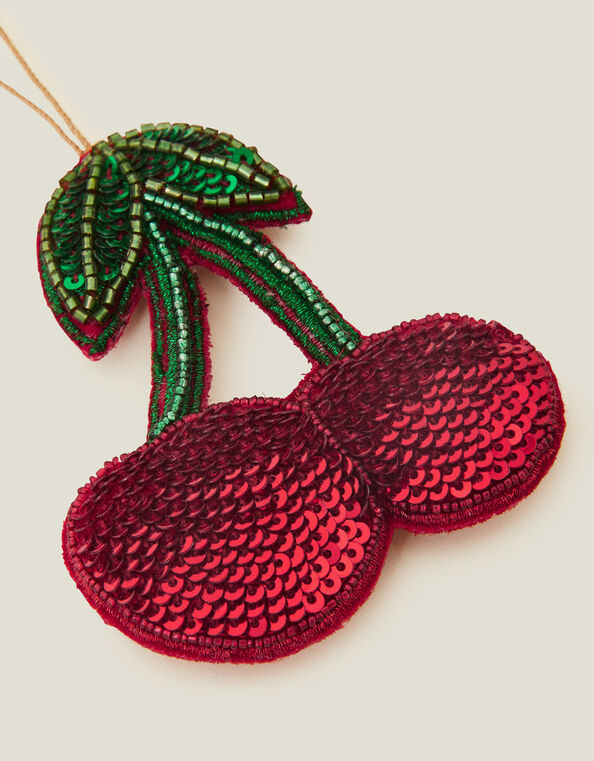 Embellished Cherries Hanging Decoration, , large