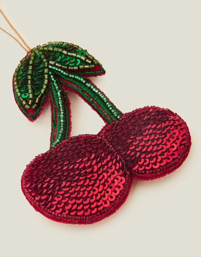 Embellished Cherries Hanging Decoration, , large