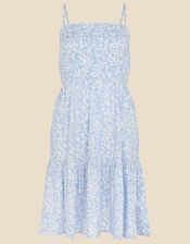 Ditsy Mini Dress in LENZING™ ECOVERO™, Blue (BLUE), large