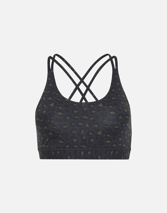 Tonal Leopard Sports Bra, Multi (DARKS-MULTI), large