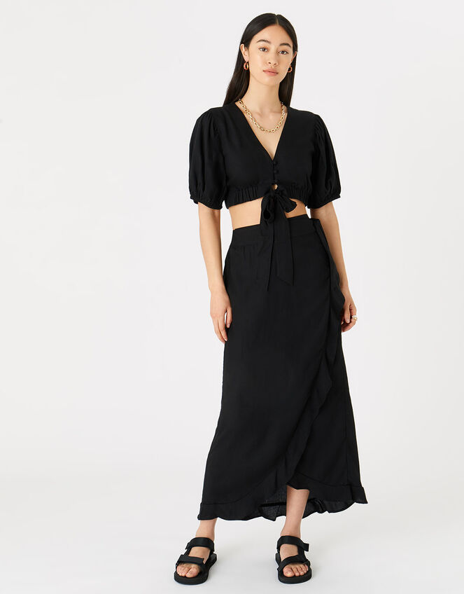 Wrap Co-ord Skirt, Black (BLACK), large